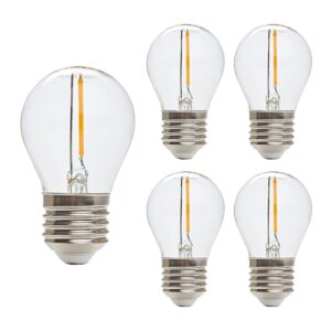 Kobi LED Filamentlamp E27 - 1.3W - 55lm - 3000K Warm Wit - 230V - Ø45mm - Voor Woonkamer, Hal of Plafondarmatuur - 5 stuks