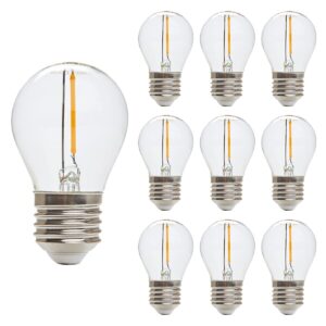 Kobi LED Filamentlamp E27 - 1.3W - 55lm - 3000K Warm Wit - 230V - Ø45mm - Voor Woonkamer, Hal of Plafondarmatuur - 10 stuks