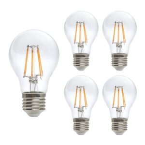 Kobi LED Filamentlamp E27 - 10W - 1200lm - 3000K Warm Wit - 230V - Ø60mm - Voor Woonkamer, Hal of Plafondarmatuur - 5 stuks