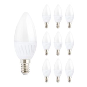 Kobi Premium LED Lamp E14 - 9W - 900lm - 4000K Neutraal Wit - 230V - Ø37mm - Voor Tafellamp, Nachtkastlamp of Compact Armatuur - 10 stuks