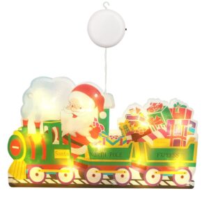 Kerstverlichting Raam Trein - 23x13cm - Inclusief Batterijen - Kerstversiering met Zuignap