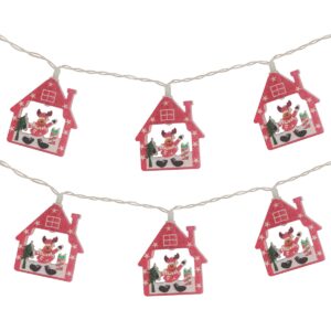 Kerstverlichting Huisje en Rendier - 3m - 20 Lichtjes - USB Aansluiting - Lichtslinger