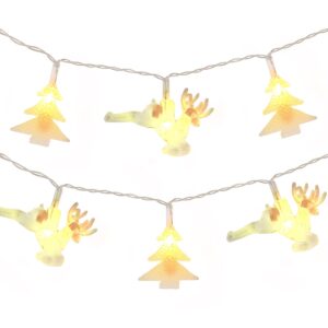 Kerstverlichting Rendier en Denneboom - 10m - 80 Lichtjes - USB Aansluiting - Lichtslinger - Warm Wit Licht