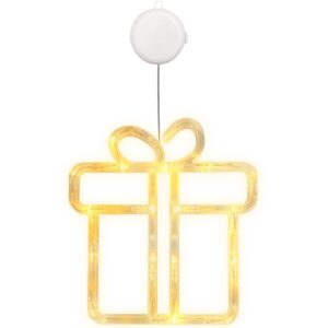 Kerstverlichting Raam Kerstcadeau - 20x18cm - Inclusief Batterijen - Kerstversiering met Zuignap