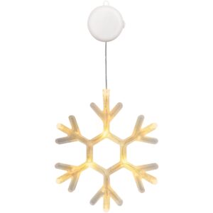 Kerstverlichting Raam Sneeuwvlok - 20x16cm - Inclusief Batterijen - Kerstversiering met Zuignap