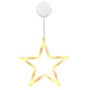 Kerstverlichting Raam Kerstster - 19x16cm - Inclusief Batterijen - Kerstversiering met Zuignap