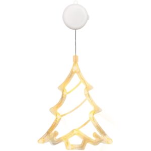 Kerstverlichting Raam Kerstboom - 20x16cm - Inclusief Batterijen - Kerstversiering met Zuignap