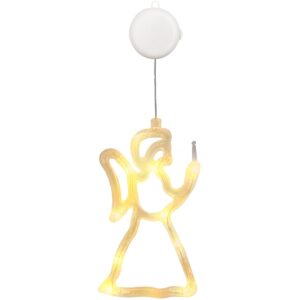 Kerstverlichting Raam Engel - 20x16cm - Inclusief Batterijen - Kerstversiering met Zuignap