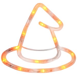 Halloween Verlichting Raam Mega Heksenhoed - 20 cm - Met Zuignap