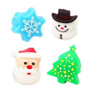 Lichtgevende kerst ringen - set van 4 stuks met sneeuwpop, kerstman, kerstboom en sneeuwvlok