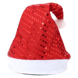 Rode kerstmuts voor kinderen - Comfortabele vilten kerst hoed 22×30cm met zachte pluche rand & pompon