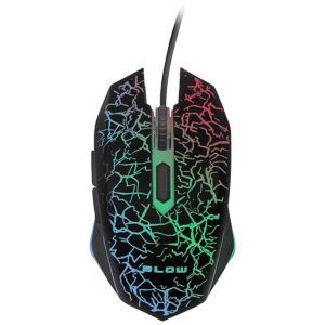 BLOW HURRICANE Gaming Muis - Bedraad - LED Verlichting - 1000 DPI - USB - Ergonomisch - Zwart