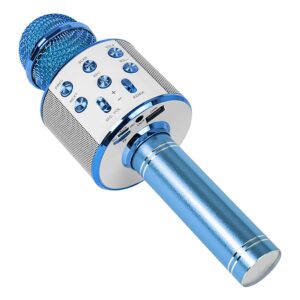 BLOW Draadloze Karaoke Microfoon - Bluetooth - 5W Speaker - Echo Effect - PRM402 - Blauw