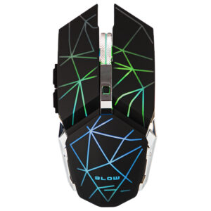 BLOW HURRICANE3  Draadloze Gaming Muis - RGB Verlichting - 2400 DPI - Oplaadbaar - Zwart