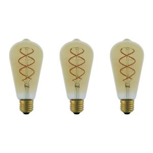 VITO LED Filament Edisonlamp ST64 E27 - 4W (vervangt 40W) - 400lm - 2200K (Amber) - 220-240V - Energiezuinig - 3 stuks