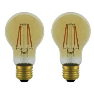 VITO LED Filament Lamp A60 E27 - 6W (vervangt 60W) - 840lm - 2500K Extra - 220-240V - Energiezuinig - 2 stuks