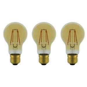 VITO LED Filament Lamp A60 E27 - 6W (vervangt 60W) - 840lm - 2500K Extra - 220-240V - Energiezuinig - 3 stuks