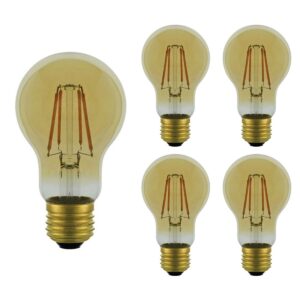 VITO LED Filament Lamp A60 E27 - 6W (vervangt 60W) - 840lm - 2500K Extra - 220-240V - Energiezuinig - 5 stuks