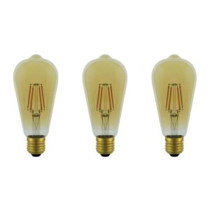 VITO LED Filament Edisonlamp ST64 E27 - 6W (vervangt 60W) - 822lm - 2500K Extra - 220-240V - Energiezuinig - 3 stuks