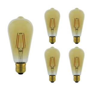 VITO LED Filament Edisonlamp ST64 E27 - 6W (vervangt 60W) - 822lm - 2500K Extra - 220-240V - Energiezuinig - 5 stuks