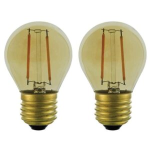 VITO LED Filament Kogellamp G45 E27 - 2W (vervangt 30W) - 300lm - 2500K Extra - 220-240V - Energiezuinig - 2 stuks