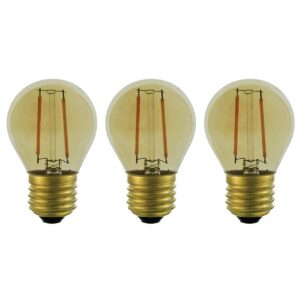 VITO LED Filament Kogellamp G45 E27 - 2W (vervangt 30W) - 300lm - 2500K Extra - 220-240V - Energiezuinig - 3 stuks