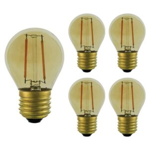 VITO LED Filament Kogellamp G45 E27 - 2W (vervangt 30W) - 300lm - 2500K Extra - 220-240V - Energiezuinig - 5 stuks