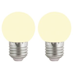 VITO LED Lamp G45 E27 - 2W (vervangt 15W) - 120lm - 2700K Warm Wit - 180-240V - Flikkervrij - Energiezuinig - 2 stuks