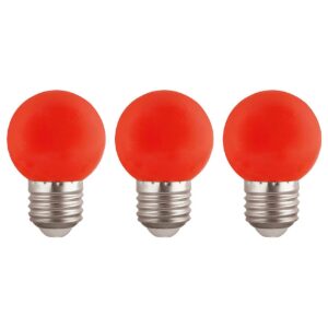 VITO LED Lamp G45 E27 - 2W (vervangt 15W) - 120lm - Rood Licht - 180-240V - Flikkervrij - Energiezuinig - 3 stuks