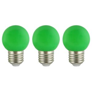 VITO LED Lamp G45 E27 - 2W (vervangt 15W) - 120lm - Groen Licht - 180-240V - Flikkervrij - Energiezuinig - 3 stuks