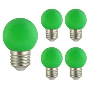 VITO LED Lamp G45 E27 - 2W (vervangt 15W) - 120lm - Groen Licht - 180-240V - Flikkervrij - Energiezuinig - 5 stuks