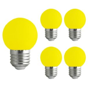 VITO LED Lamp G45 E27 - 2W (vervangt 15W) - 120lm - Geel Licht - 180-240V - Flikkervrij - Energiezuinig - 5 stuks