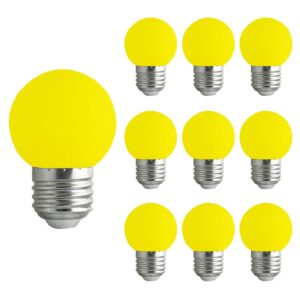 VITO LED Lamp G45 E27 - 2W (vervangt 15W) - 120lm - Geel Licht - 180-240V - Flikkervrij - Energiezuinig - 10 stuks