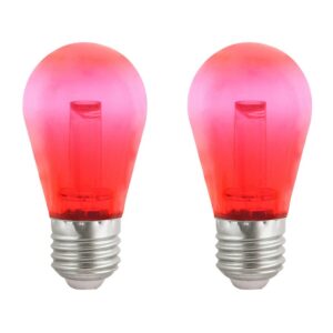 VITO LED Lamp G45 E27 - 2.5W (vervangt 18W) - 150lm - Rood Licht - 180-240V - Flikkervrij - Energiezuinig - 2 stuks