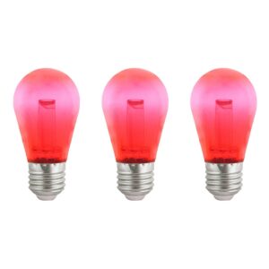 VITO LED Lamp G45 E27 - 2.5W (vervangt 18W) - 150lm - Rood Licht - 180-240V - Flikkervrij - Energiezuinig - 3 stuks