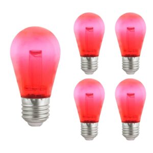 VITO LED Lamp G45 E27 - 2.5W (vervangt 18W) - 150lm - Rood Licht - 180-240V - Flikkervrij - Energiezuinig - 5 stuks