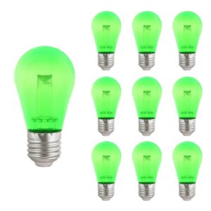 VITO LED Lamp G45 E27 - 2.5W (vervangt 18W) - 150lm - Groen Licht - 180-240V - Flikkervrij - Energiezuinig - 10 stuks