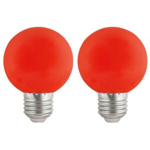 VITO LED Lamp G45 E27 - 3W (vervangt 20W) - 180lm - Rood Licht - 180-240V - Flikkervrij - Energiezuinig - 2 stuks