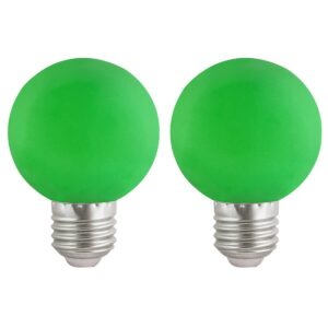 VITO LED Lamp G45 E27 - 3W (vervangt 20W) - 180lm - Groen Licht - 180-240V - Flikkervrij - Energiezuinig - 2 stuks