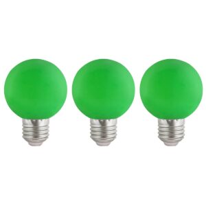 VITO LED Lamp G45 E27 - 3W (vervangt 20W) - 180lm - Groen Licht - 180-240V - Flikkervrij - Energiezuinig - 3 stuks