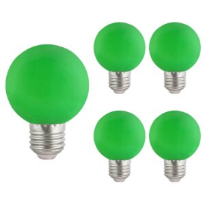 VITO LED Lamp G45 E27 - 3W (vervangt 20W) - 180lm - Groen Licht - 180-240V - Flikkervrij - Energiezuinig - 5 stuks