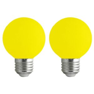 VITO LED Lamp G45 E27 - 3W (vervangt 20W) - 180lm - Geel Licht - 180-240V - Flikkervrij - Energiezuinig - 2 stuks