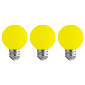 VITO LED Lamp G45 E27 - 3W (vervangt 20W) - 180lm - Geel Licht - 180-240V - Flikkervrij - Energiezuinig - 3 stuks