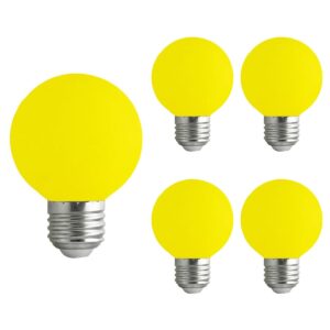 VITO LED Lamp G45 E27 - 3W (vervangt 20W) - 180lm - Geel Licht - 180-240V - Flikkervrij - Energiezuinig - 5 stuks