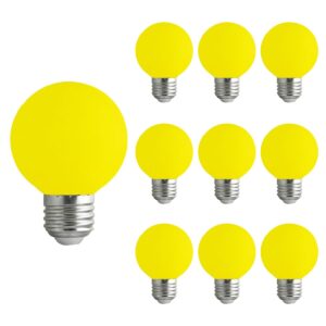 VITO LED Lamp G45 E27 - 3W (vervangt 20W) - 180lm - Geel Licht - 180-240V - Flikkervrij - Energiezuinig - 10 stuks