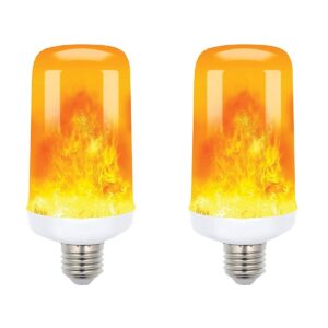 VITO LED Vlam-Effect Lamp E27 - 5W (vervangt 25W) - 250lm - 1400K Amber - 230V - Realistisch Vlamlicht - 2 stuks