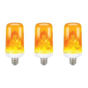 VITO LED Vlam-Effect Lamp E27 - 5W (vervangt 25W) - 250lm - 1400K Amber - 230V - Realistisch Vlamlicht - 3 stuks
