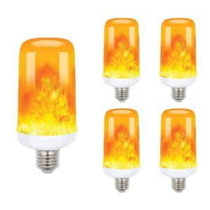 VITO LED Vlam-Effect Lamp E27 - 5W (vervangt 25W) - 250lm - 1400K Amber - 230V - Realistisch Vlamlicht - 5 stuks