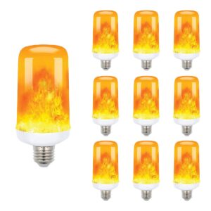 VITO LED Vlam-Effect Lamp E27- 5W (vervangt 25W) - 250lm - 1400K Amber - 230V - Realistisch Vlamlicht - 10 stuks