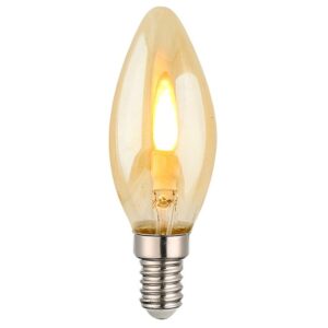 VITO LED Vlam-Effect Kaarslamp E14 - 1W (vervangt 10W) - 50lm - 1800K Amber - 230V - Realistisch Flikkerend Vlamlicht